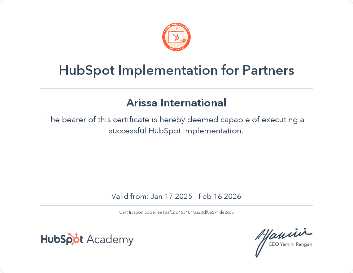 HubSpot Implemention for Partners