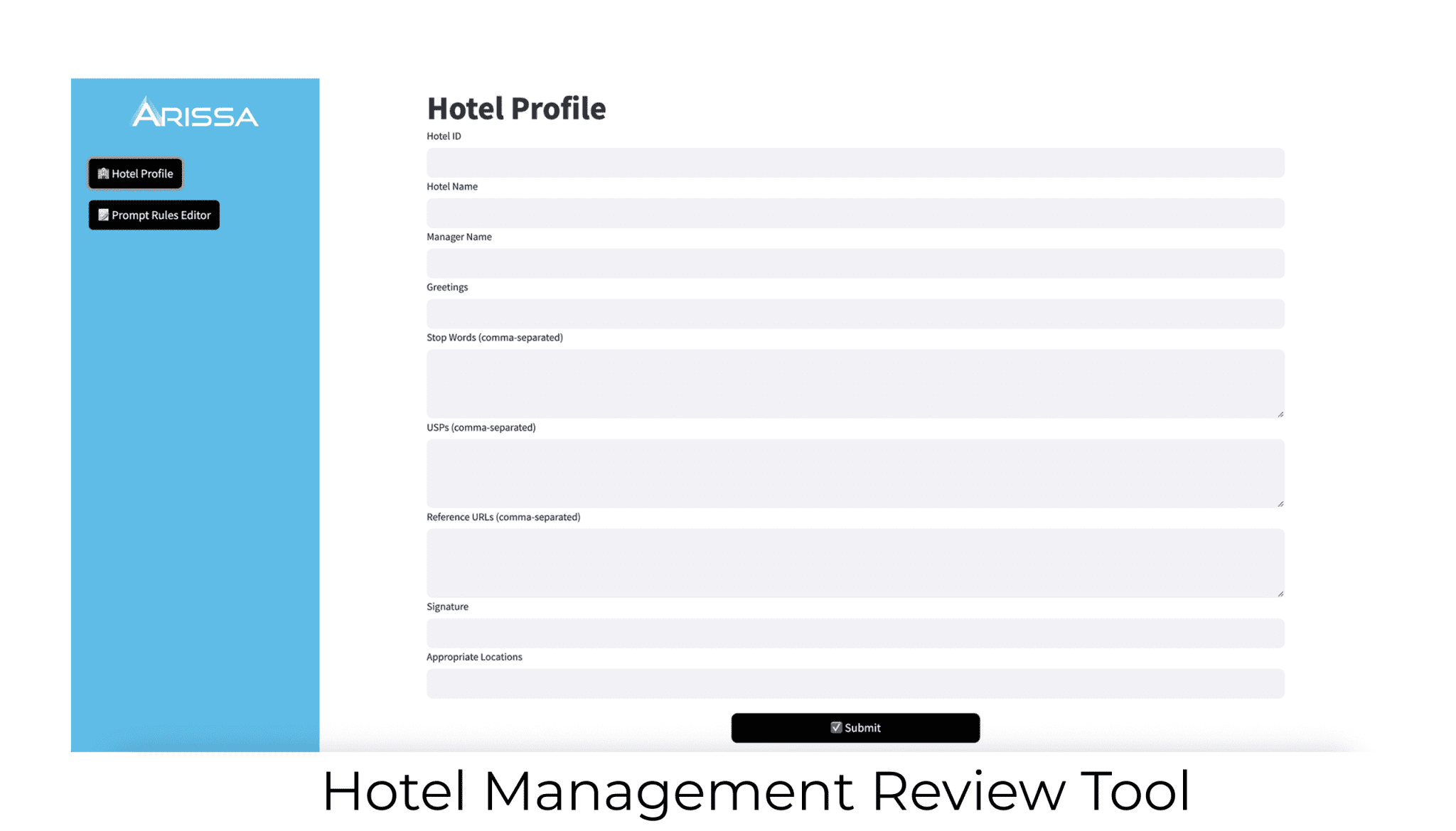 Hotel Management Review Tool
