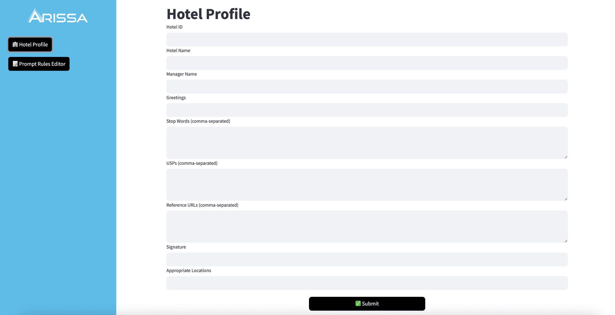 Hotel Management Review Tool